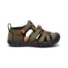 Keen Little Kids' Seacamp II CNX | Dark Olive/Gold Flame -Keen 07908dc5b10681683a7e1a0f3bef8ed5c351e1e3