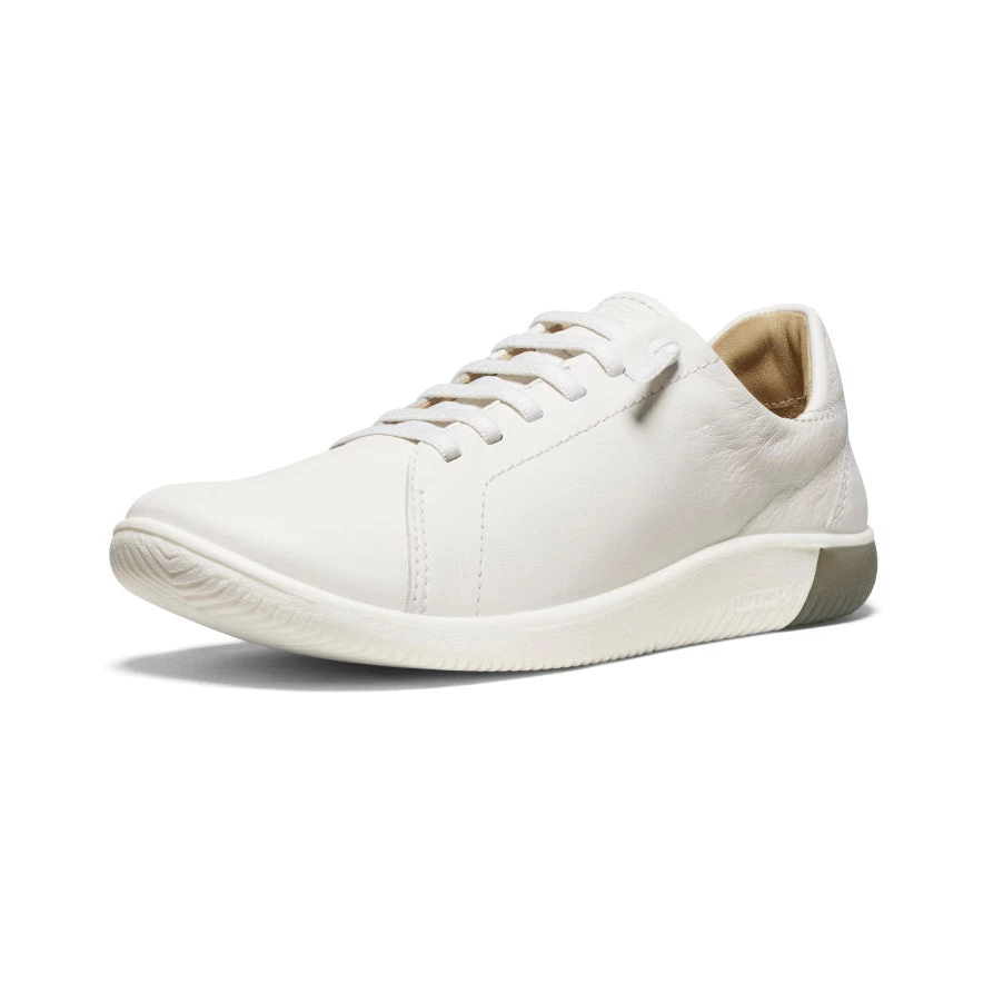 Keen Women's KNX Leather Sneaker | Star White/Star White 5 Keen Women's KNX Leather Sneaker | Star White/Star White - Image 3