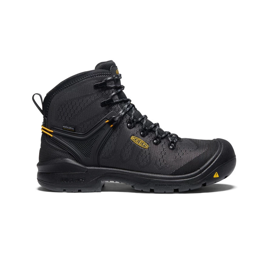 Keen Men's Dearborn 6" Waterproof Boot (Carbon-Fiber Toe) | Black/Steel Grey 3 Keen Men's Dearborn 6" Waterproof Boot (Carbon-Fiber Toe) | Black/Steel Grey