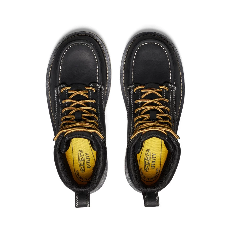 Keen Men's Cincinnati 6" Waterproof 90° Heel Boot (Carbon-Fiber Toe) | Black/Sandshell 6 Keen Men's Cincinnati 6" Waterproof 90° Heel Boot (Carbon-Fiber Toe) | Black/Sandshell - Image 4