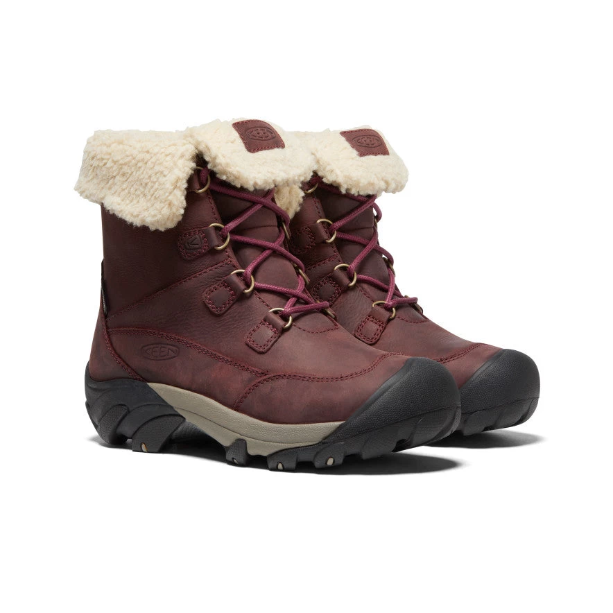 Keen Women's Betty Waterproof Short Boot | Burgundy/Brindle 4 Keen Women's Betty Waterproof Short Boot | Burgundy/Brindle - Image 2