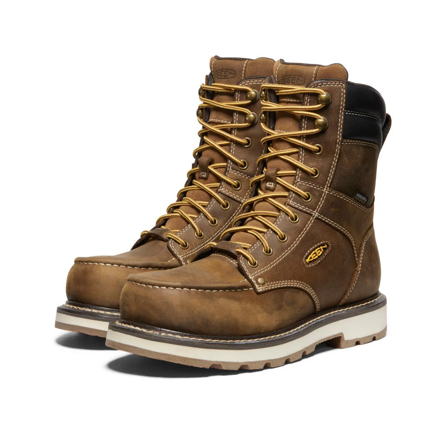 Keen Men's Cincinnati 8" Waterproof 90° Heel Boot (Carbon-Fiber Toe) | Belgian/Sandshell 4 Keen Men's Cincinnati 8" Waterproof 90° Heel Boot (Carbon-Fiber Toe) | Belgian/Sandshell - Image 2