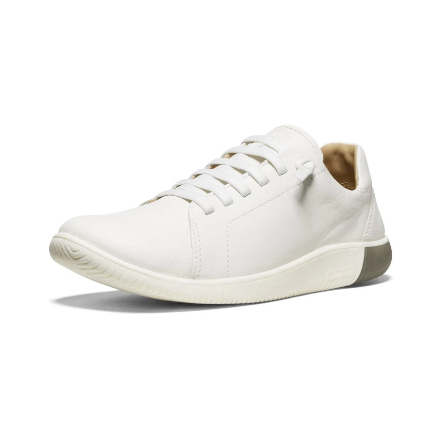 Keen Men's KNX Leather Sneaker | Star White/Star White 5 Keen Men's KNX Leather Sneaker | Star White/Star White - Image 3