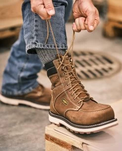 Keen Men's Cincinnati 8" Waterproof 90° Heel Boot (Carbon-Fiber Toe) | Belgian/Sandshell 19 Keen Men's Cincinnati 8" Waterproof 90° Heel Boot (Carbon-Fiber Toe) | Belgian/Sandshell -Keen KPD 234 Cincinnati90 1028287 Right Image