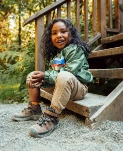 Keen Little Kids' Targhee Waterproof Boot | Dark Earth/Golden Brown -Keen LittleKidsTargheeMidLifestylePDPLeft
