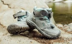 Keen Little Kids' Ridge Flex Waterproof Boot | Grey/Blue Tint -Keen RidgeFlexPDPLifestyle1Kids 4