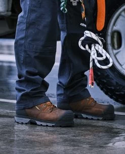 Keen Men's Camden 6" Waterproof Boot INT MET (Carbon-Fiber Toe) | Leather Brown/Black -Keen SDD 1014 Camden 1027690 Left Image