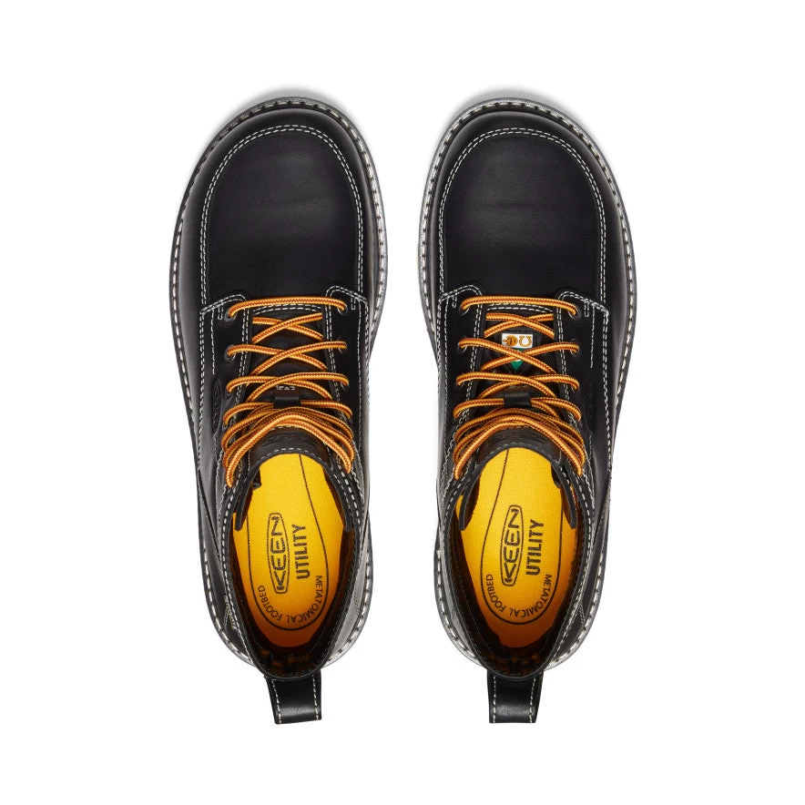 Keen Men's CSA San Jose 6" Waterproof Boot (Aluminum Toe) | Black/Off White 6 Keen Men's CSA San Jose 6" Waterproof Boot (Aluminum Toe) | Black/Off White - Image 4