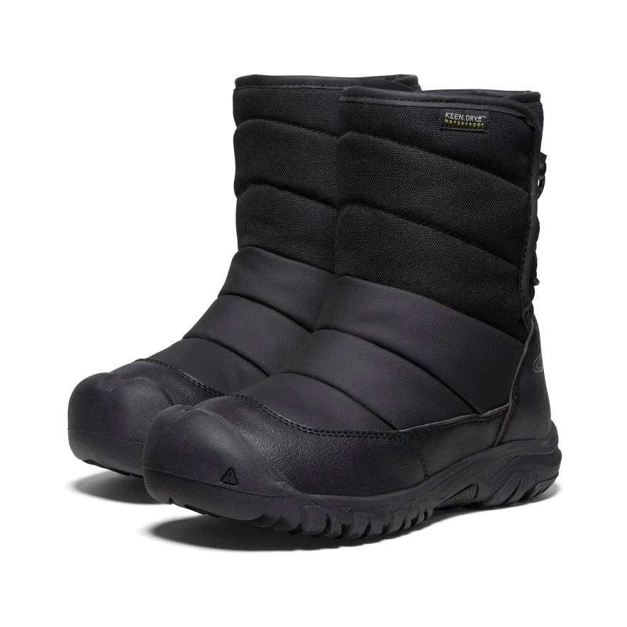 Keen Big Kids' Puffrider Waterproof Winter Boot | Black/Steel Grey 4 Keen Big Kids' Puffrider Waterproof Winter Boot | Black/Steel Grey - Image 2