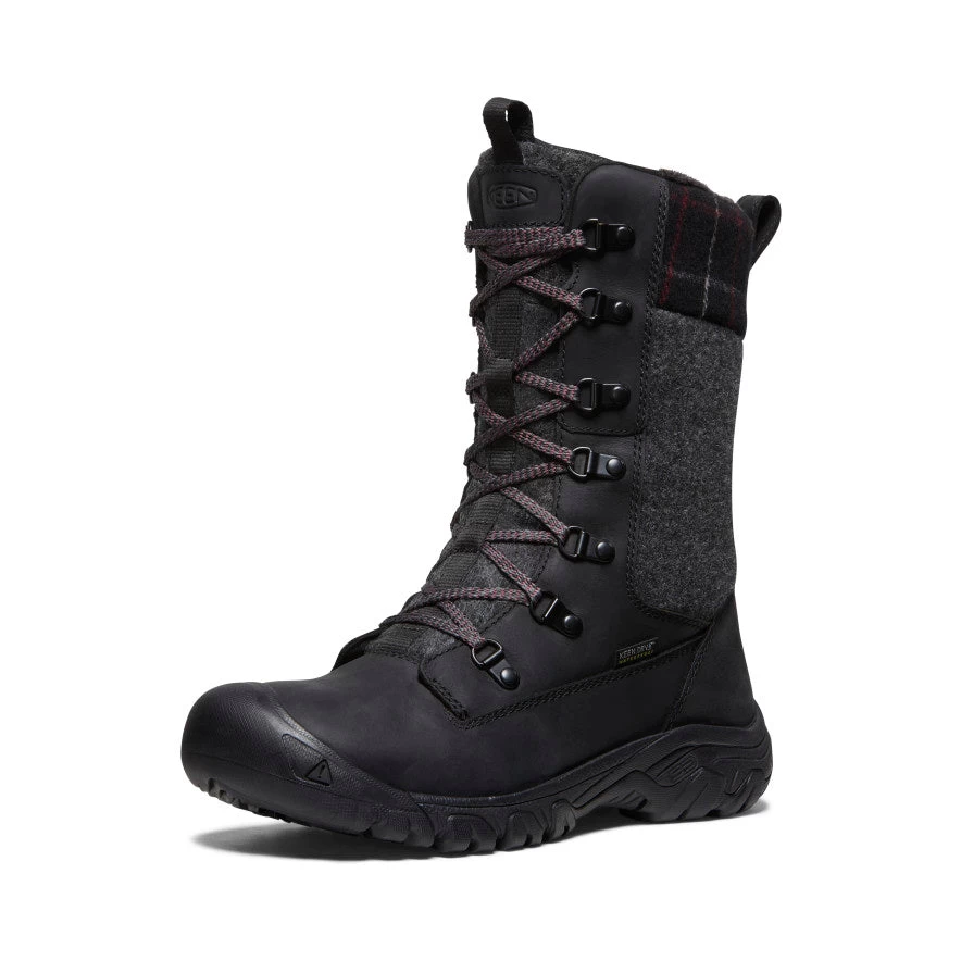 Keen Women's Greta Tall Waterproof Boot | Black/Black Plaid 5 Keen Women's Greta Tall Waterproof Boot | Black/Black Plaid - Image 3