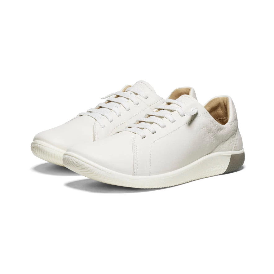 Keen Women's KNX Leather Sneaker | Star White/Star White 4 Keen Women's KNX Leather Sneaker | Star White/Star White - Image 2