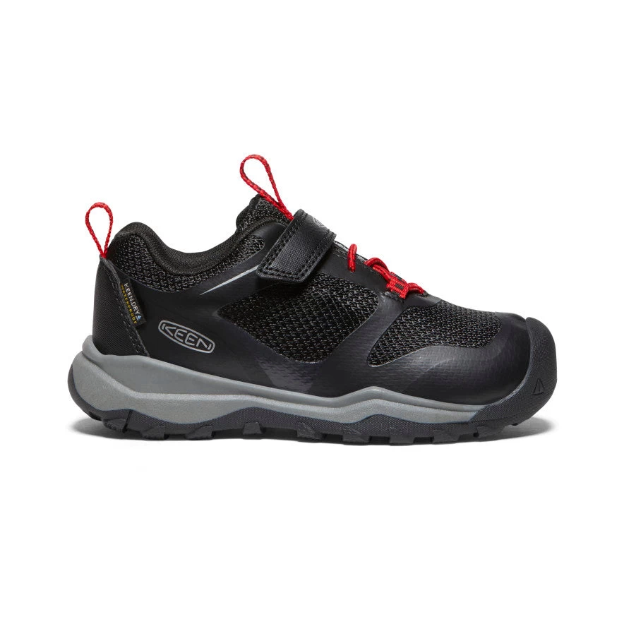 Keen Little Kids' Wanduro Waterproof Shoe | Black/Ribbon Red 3 Keen Little Kids' Wanduro Waterproof Shoe | Black/Ribbon Red