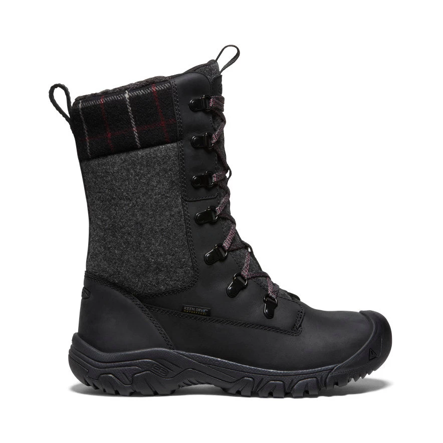 Keen Women's Greta Tall Waterproof Boot | Black/Black Plaid 3 Keen Women's Greta Tall Waterproof Boot | Black/Black Plaid