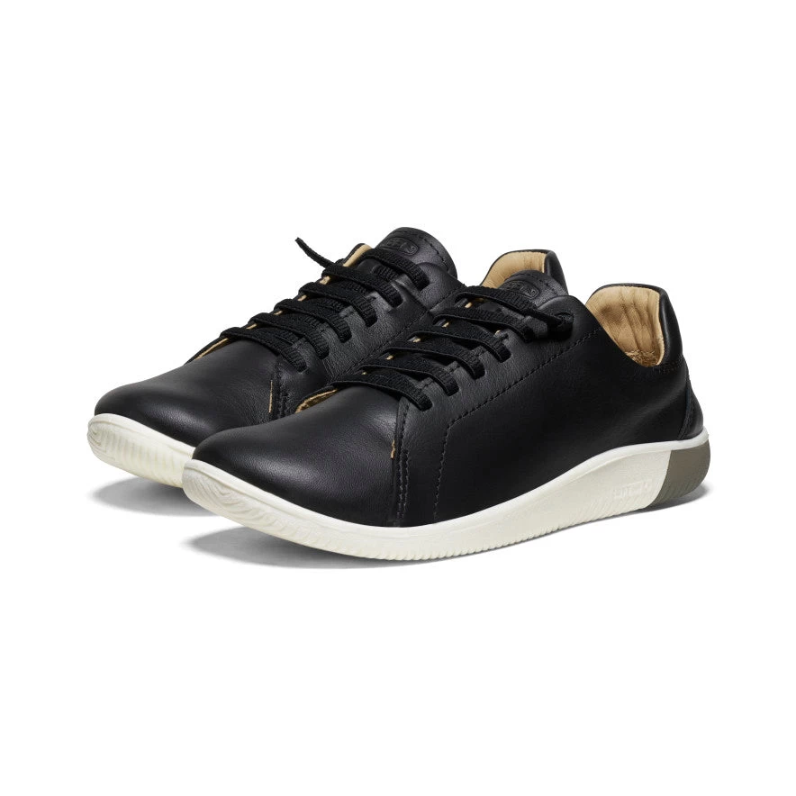 Keen Women's KNX Leather Sneaker | Black/Star White 4 Keen Women's KNX Leather Sneaker | Black/Star White - Image 2