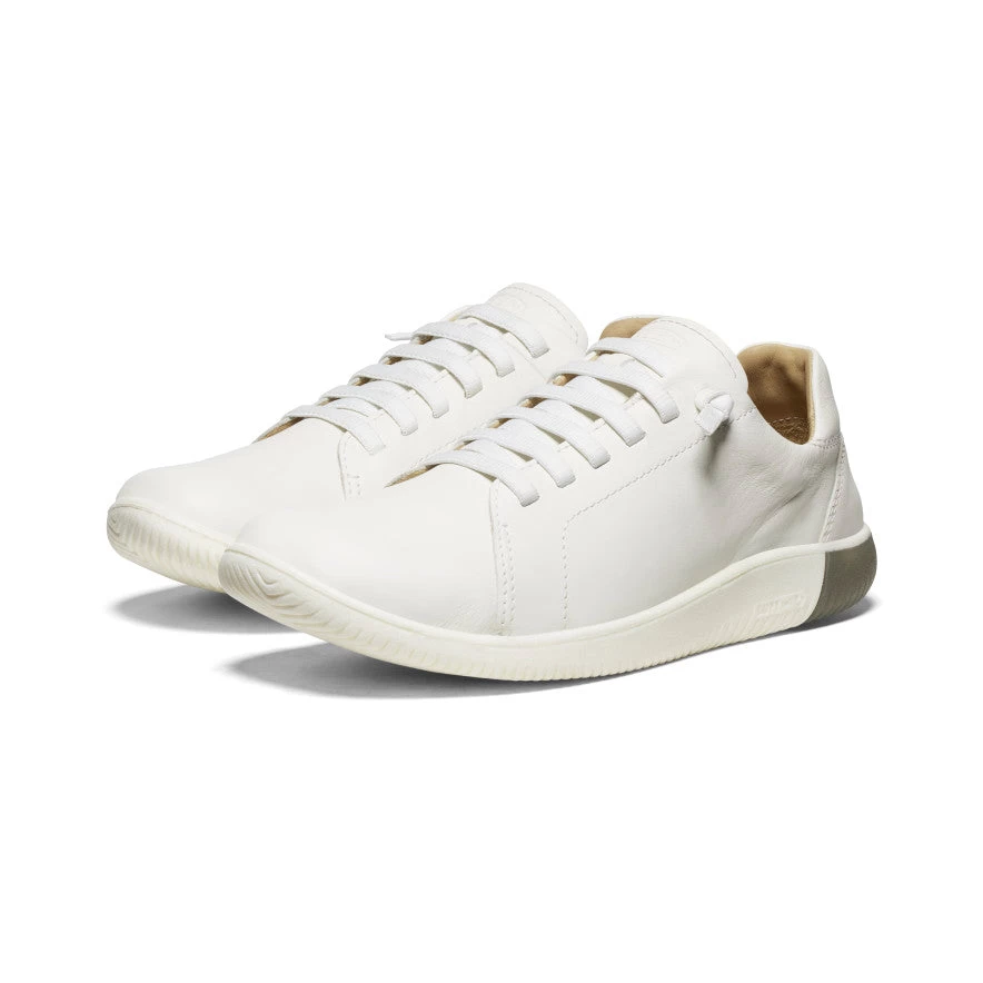 Keen Men's KNX Leather Sneaker | Star White/Star White 4 Keen Men's KNX Leather Sneaker | Star White/Star White - Image 2